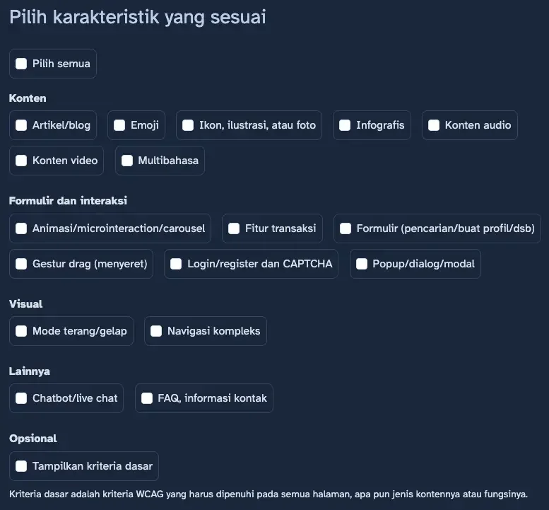 Fitur simulasi dengan beberapa karakteristik yang bisa dipilih
