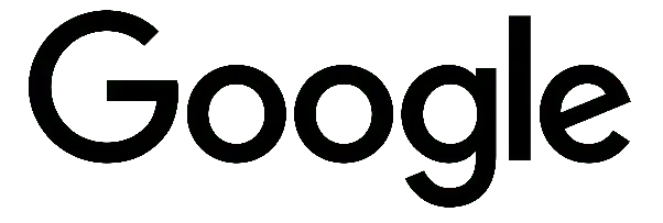 Logo Google dengan warna hitam