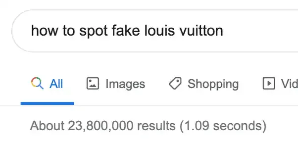 Google Search: how to spot a fake louis vuitton