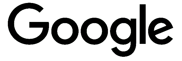 Logo Google dengan warna hitam