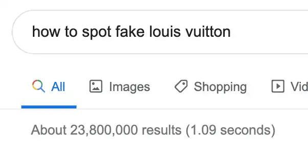 Google Search: how to spot a fake louis vuitton